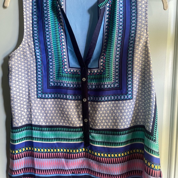 Sleeveless multicolored blouse from Stitch Fix- Brixton Ivy. Size small. - Picture 2 of 4
